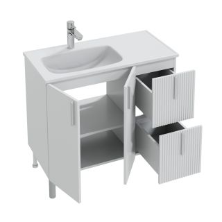 Напольная тумба под раковину Санта Вега 700448 90 см белый